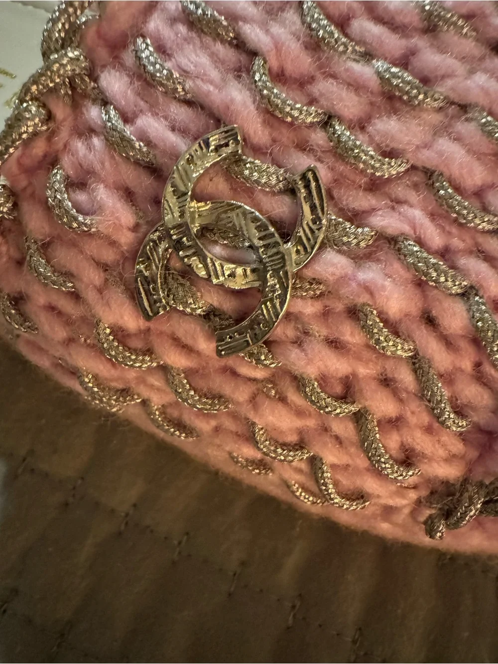 Pink Knit Platform Slide Sandals 37 / 7